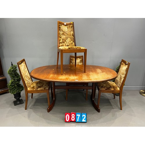 872 - G-plan table + 4 chairs