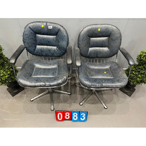 883 - 2x eames style office chairs