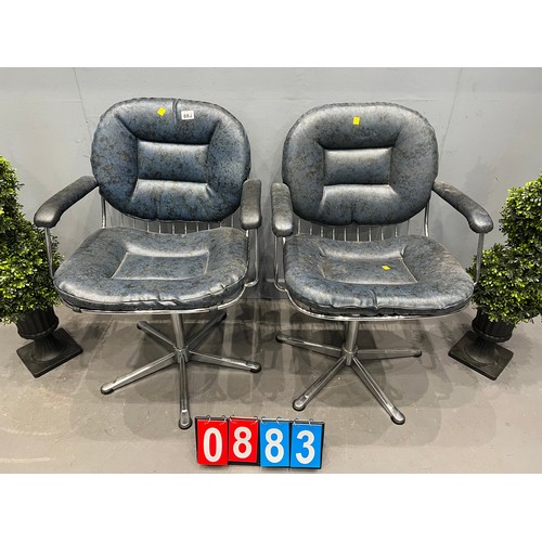 883 - 2x eames style office chairs