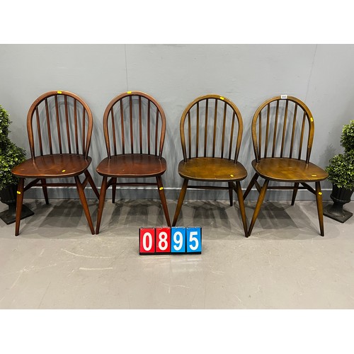 895 - 4x Ercol hoop back chairs