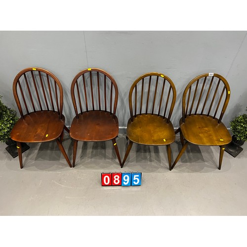 895 - 4x Ercol hoop back chairs