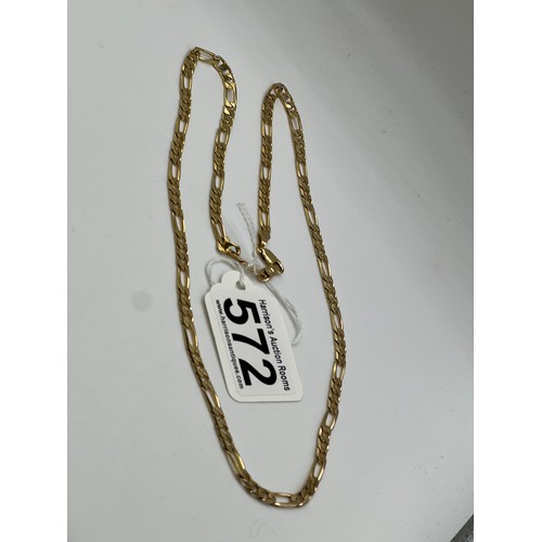 572 - 9ct Gold neck chain 23.5