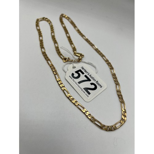 572 - 9ct Gold neck chain 23.5