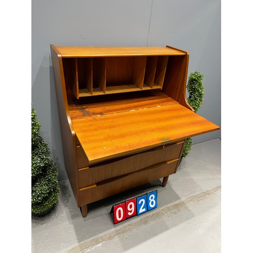 928 - Mid century teak bureau