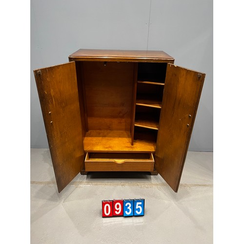 935 - Walnut compactum wardrobe