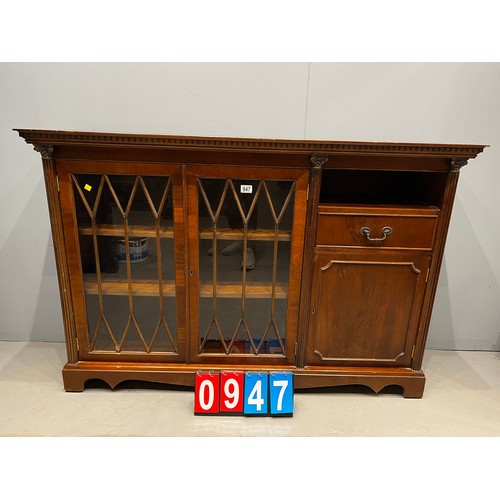 947 - Regency style bookcase with cupboard