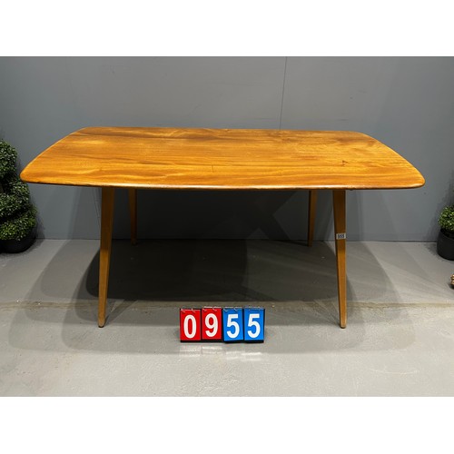 955 - Blonde ercol plank table clean