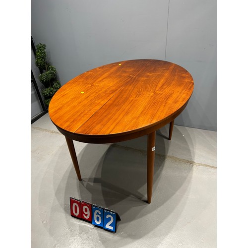 962 - Rare & unusual mid century teak oval dining table