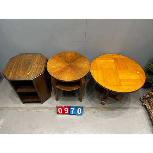 970 - 3 Art deco style coffee / side tables