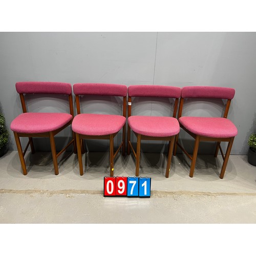 971 - 4 mid century dining chairs McIntosh