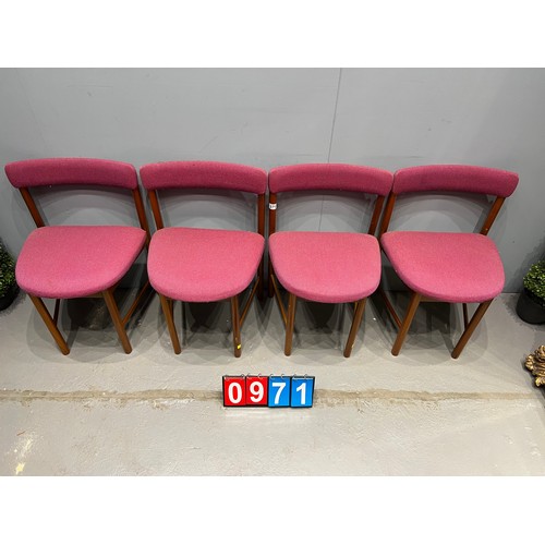 971 - 4 mid century dining chairs McIntosh