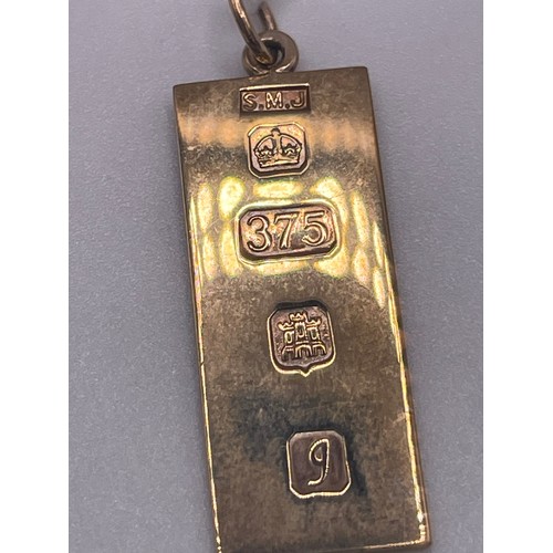 576 - 9ct Gold ingot 4.6g