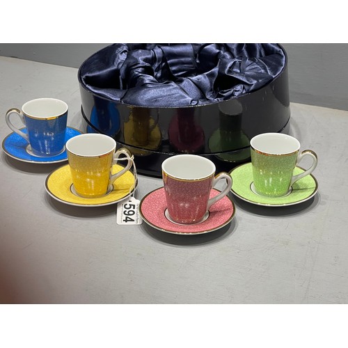 594 - Royal Worcester coffee set boxed