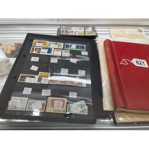 621 - Quantity stamp albums albums & first day covers post card albums