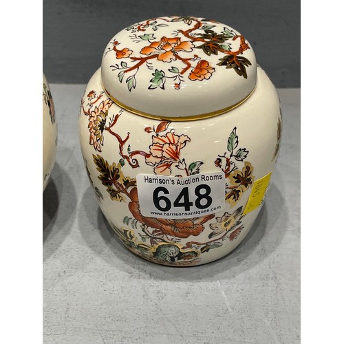 648 - 2 Masons ginger jars