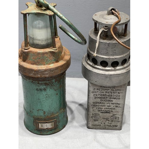 651 - 2 Vintage battery safety lamps