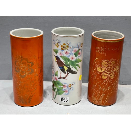 655 - 3 Chinese vases circa 1890