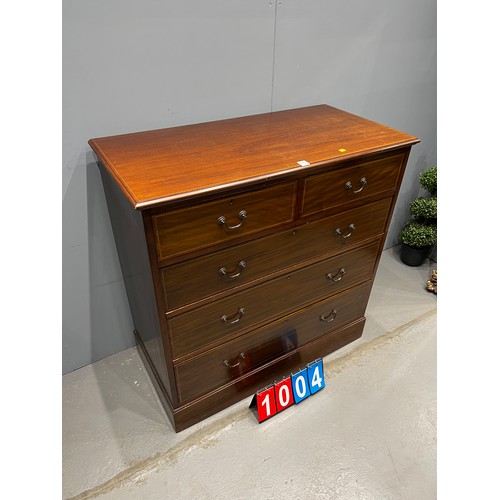 1004 - Edwardian inlaid chest of drawers