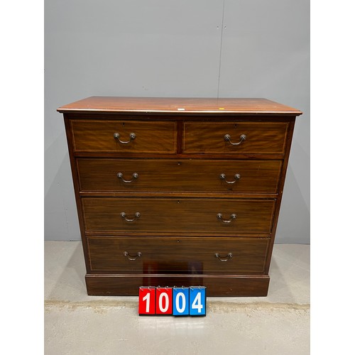 1004 - Edwardian inlaid chest of drawers