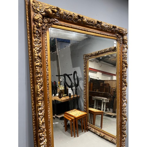 1008 - Very large French gilt mirror 4 ft wide  80 inches tall