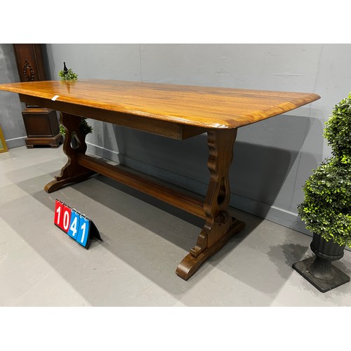 1041 - Antique oak refectory table