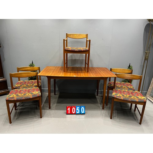 1050 - McIntosh teak table & 5 chairs