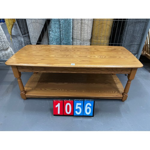 1056 - Ercol blonde pebble style coffee table