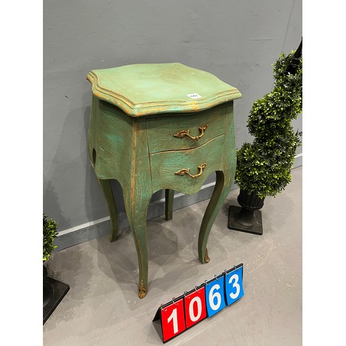 1063 - Painted French bedside table