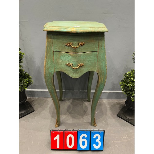 1063 - Painted French bedside table