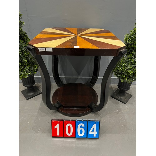 1064 - Superb deco style walnut table