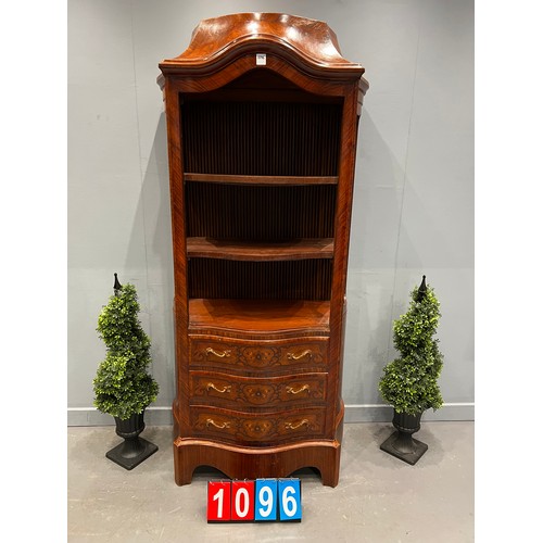 1096 - French open display cabinet with marquetry inlaid