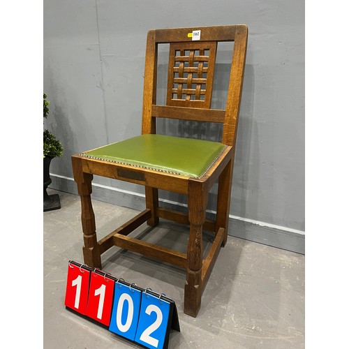 1102 - Mouse man Robert Thompson adazed oak chair