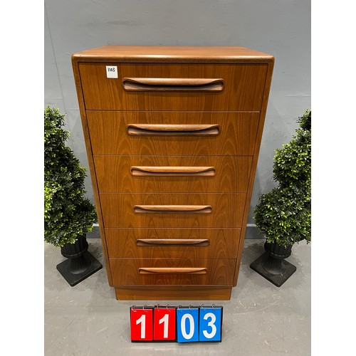 1103 - G-plan fresco tall boy/chest