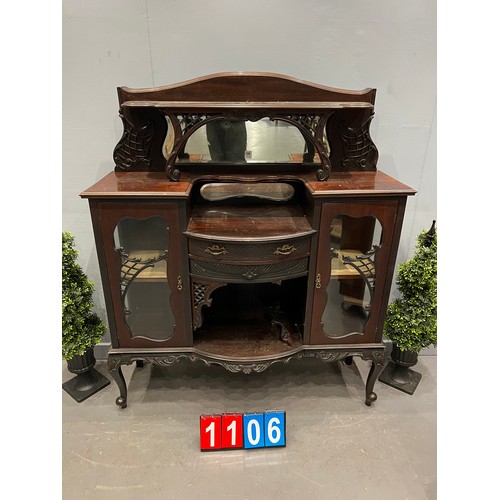 1106 - Victorian empire cabinet A/F