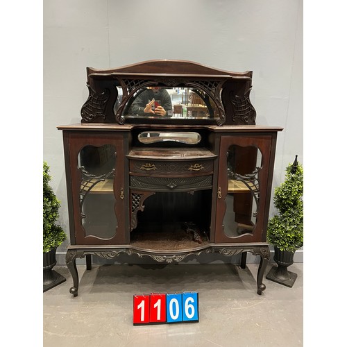 1106 - Victorian empire cabinet A/F