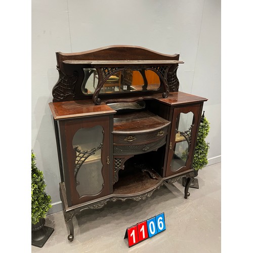 1106 - Victorian empire cabinet A/F