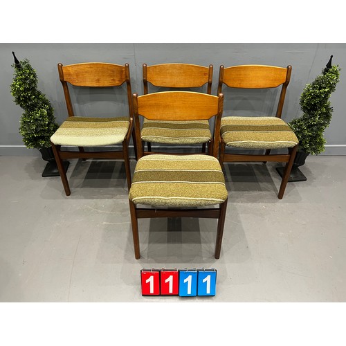 1111 - Eric bach mid century set of 4 dining chairs