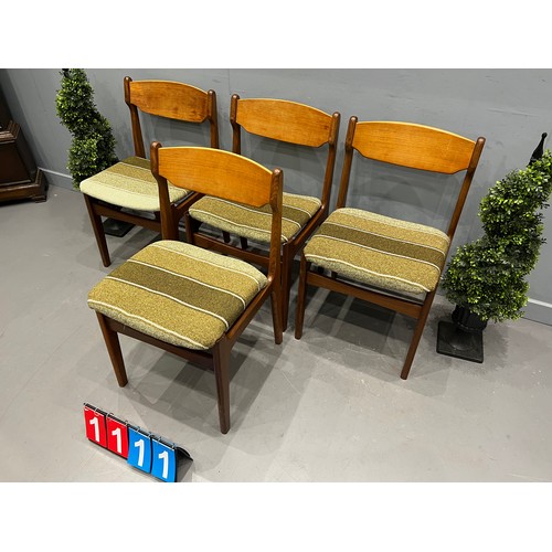 1111 - Eric bach mid century set of 4 dining chairs