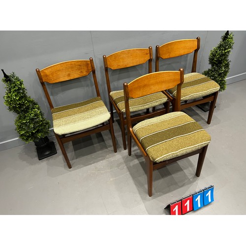 1111 - Eric bach mid century set of 4 dining chairs