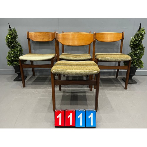 1111 - Eric bach mid century set of 4 dining chairs