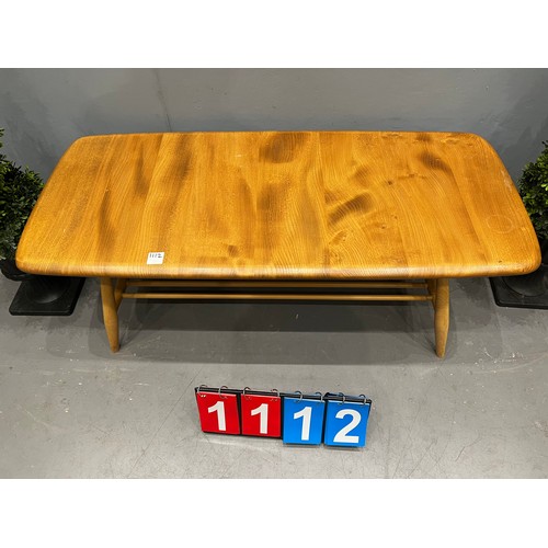 1112 - Ercol blonde pebble coffee table