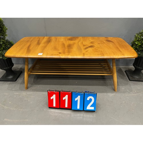 1112 - Ercol blonde pebble coffee table