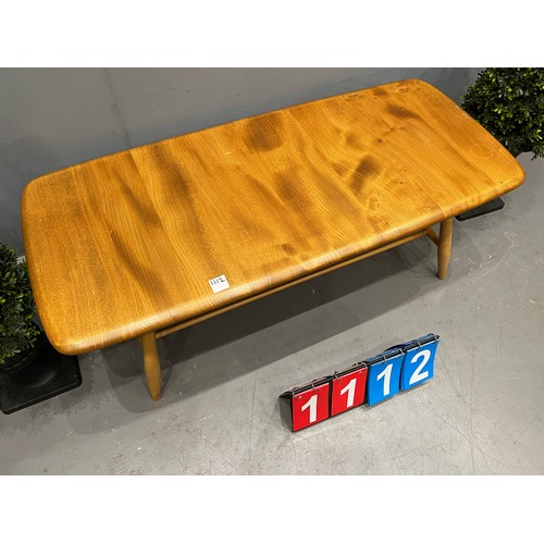 1112 - Ercol blonde pebble coffee table