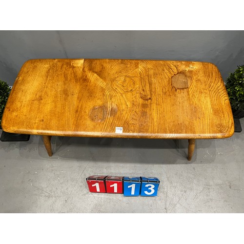 1113 - Ercol blonde pebble coffee table