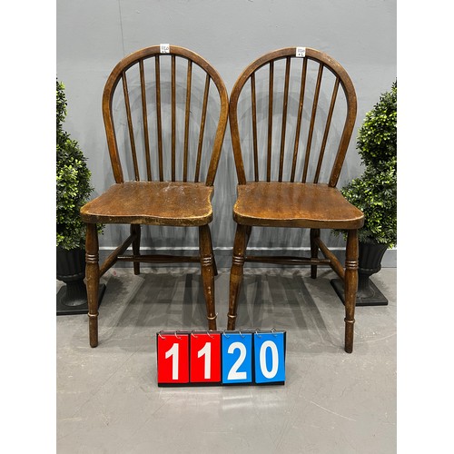 1120 - Pair of early 20th century kitchen chair