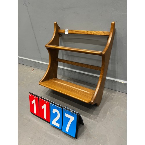 1127 - Ercol blonde waterfall wall shelf