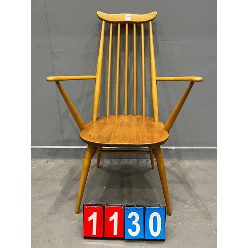 1130 - Ercol goldsmith blonde carver chair