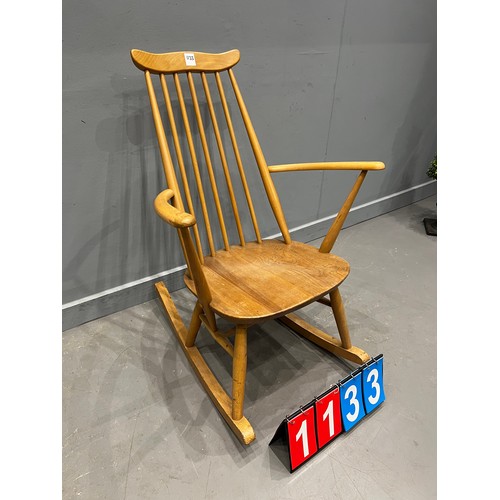 1133 - Ercol blonde rocking chair