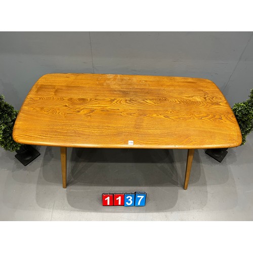 1137 - Ercol blonde plank table