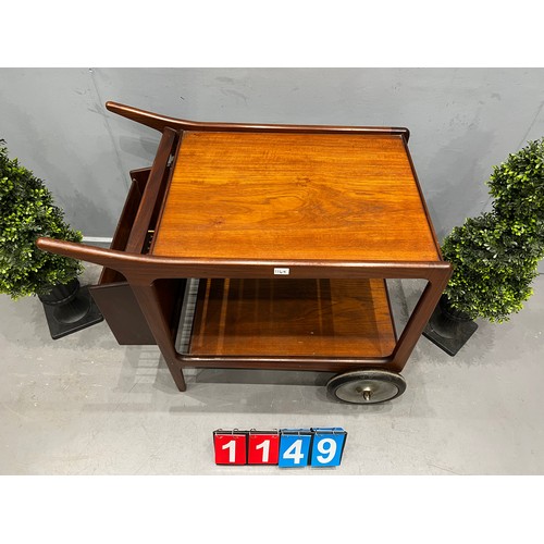 1149 - Quality Danish teak tea trolley